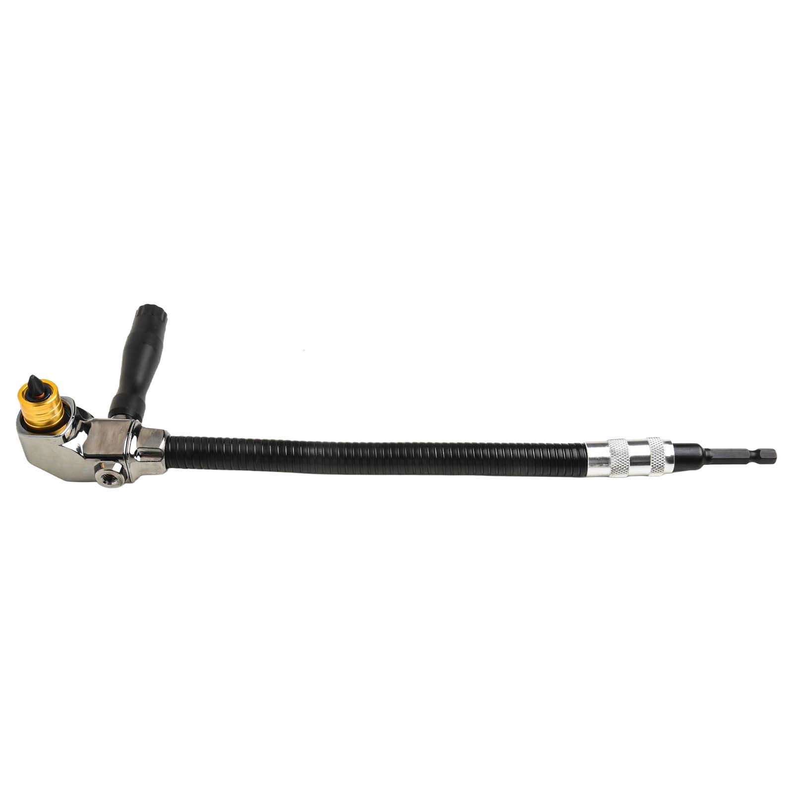 Self Locking Right Angle Drill Attachment with Detachable Handle and Shaft