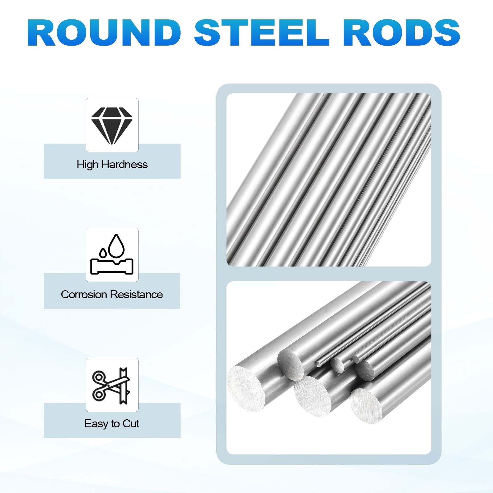 6 Pcs Round Steel Rod 1.3mm Diameter 150mm Long HSS Lathe Bar Stock Tool