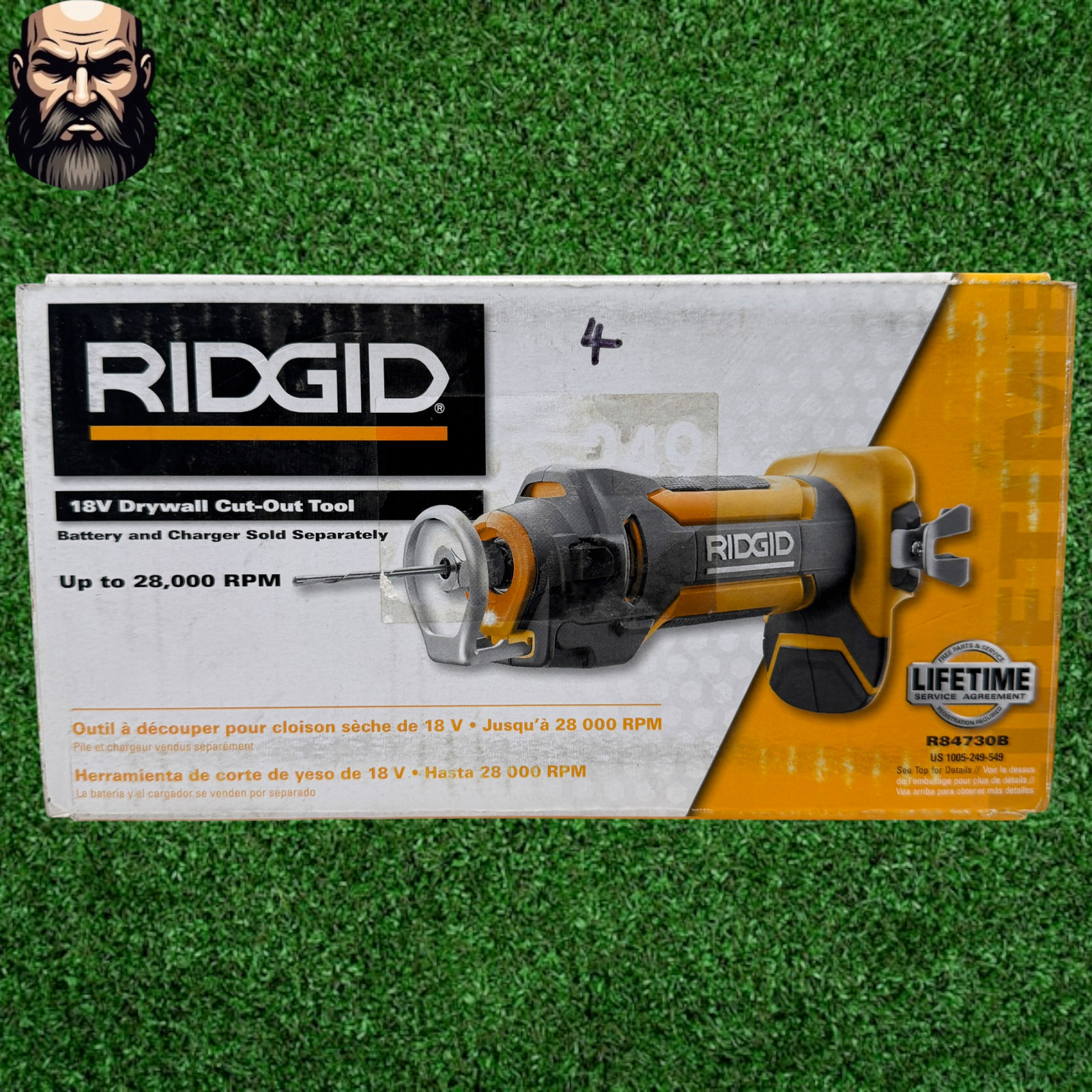 RIDGID R84730B 18V 28000RPM Cordless Drywall Cut-Out Tool Only