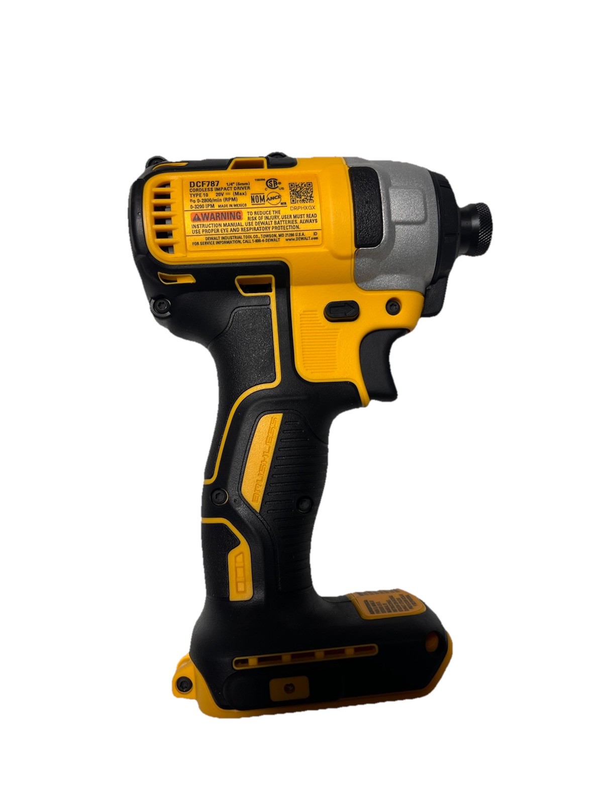 Dewalt DCF787 20V Cordless 1/4&Prime; Brushless Impact Driver 20 Volt MAX Lithium Ion