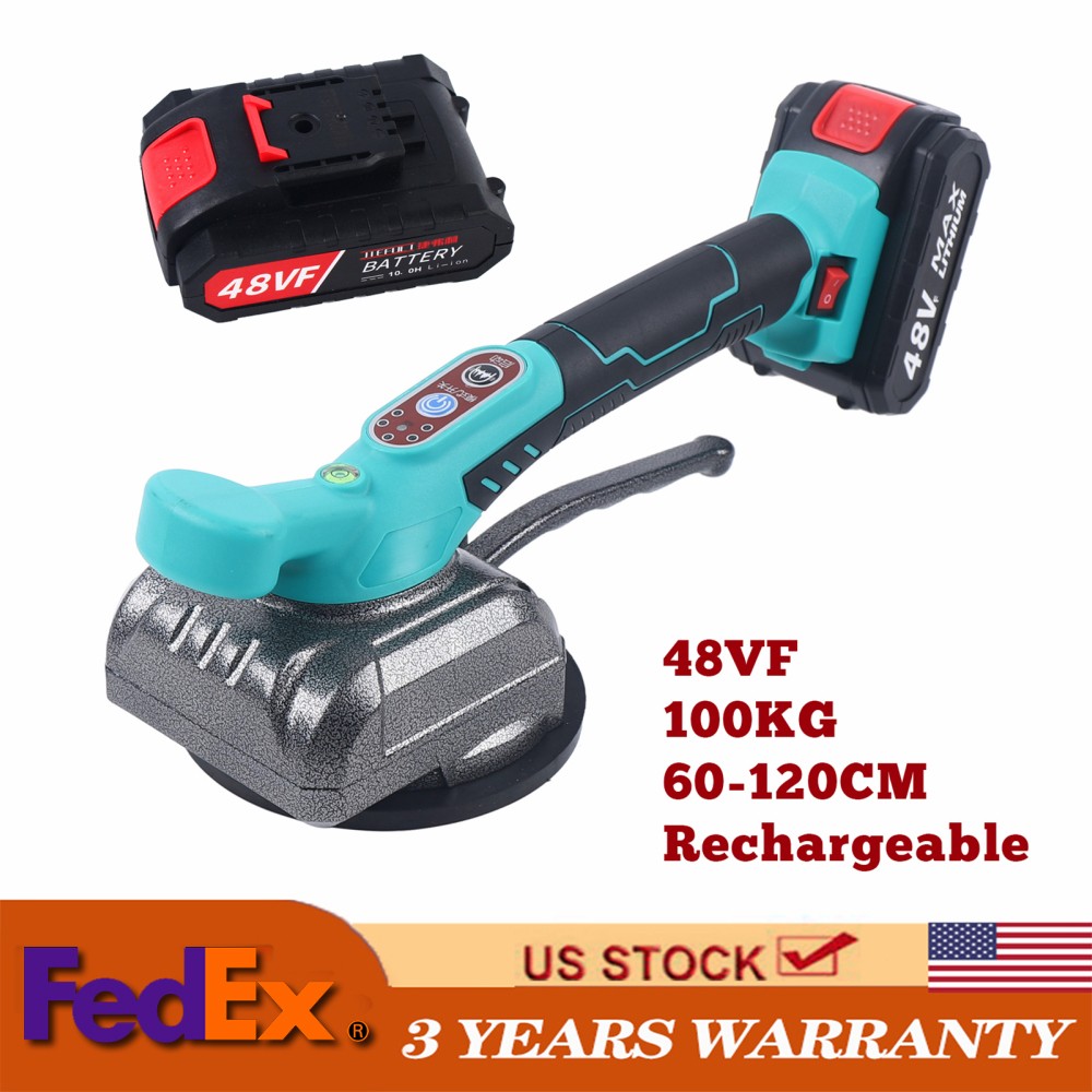 Tile Vibrator Suction Tiling Machine 5-speed Floor Laying Leveling Tool +Battery