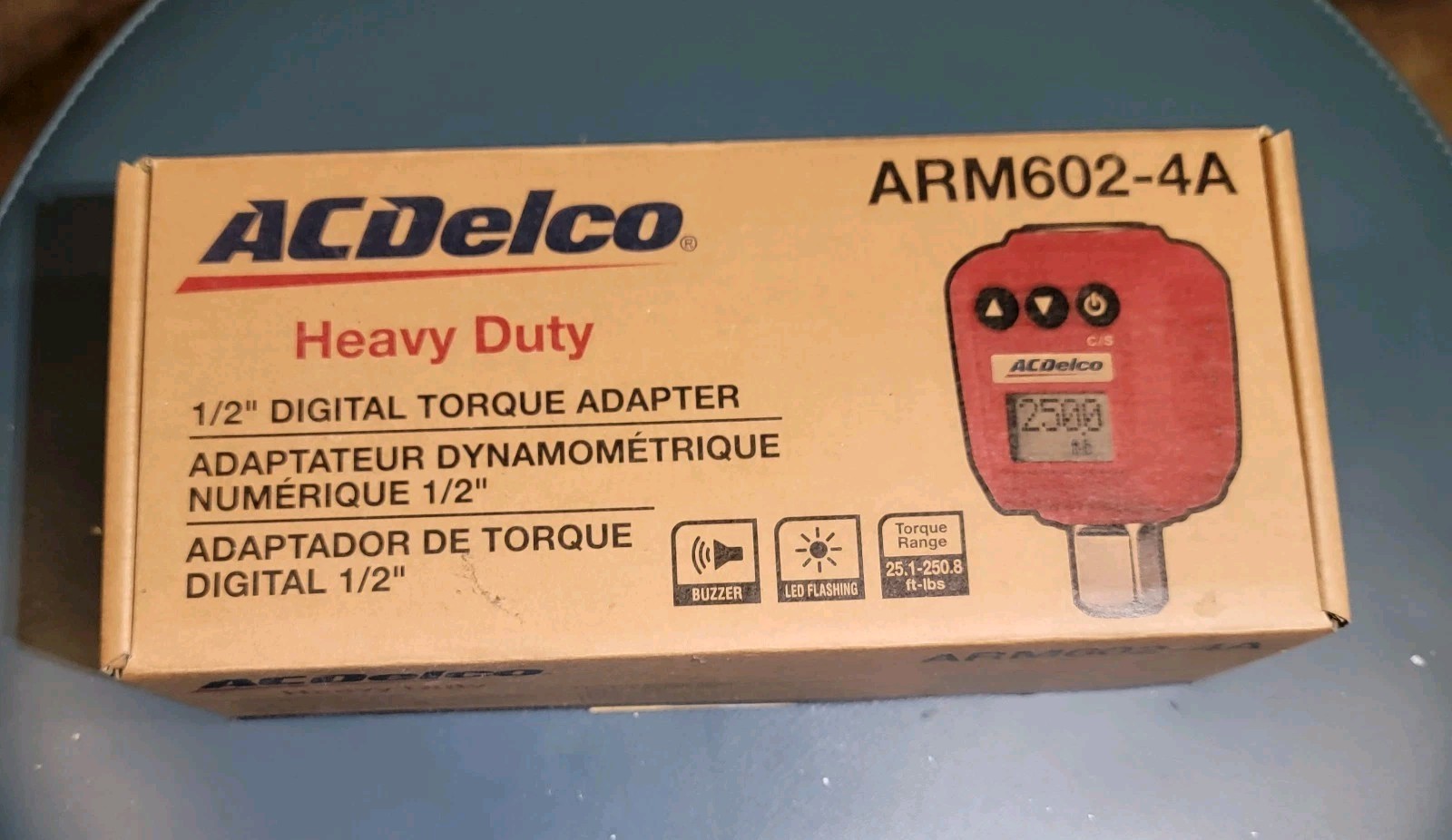 ACDelco ARM602-4A 1/2&Prime; (25 to 250 ft-lbs.) Heavy Duty Digital Torque Adapter
