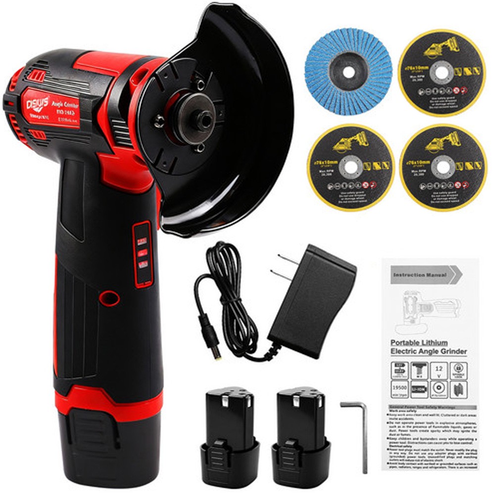 3 Inch 12V Lithium Electric Angle Grinder – Handheld Grinding Polishing Tool