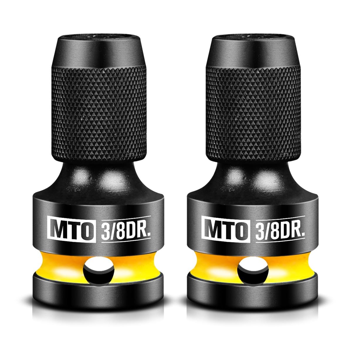 MTO 3/8-Inch Square Drive to 1/4-Inch Hex Socket Adapter, 2PCS 3/8&Prime;