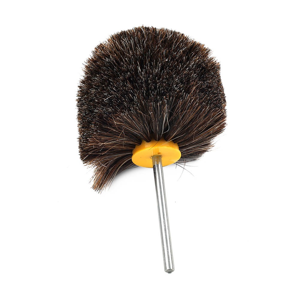 4&Prime; Horsehair Polishing Wheel Buffing Brush with Ball Head Wood Metal Rotary Tool