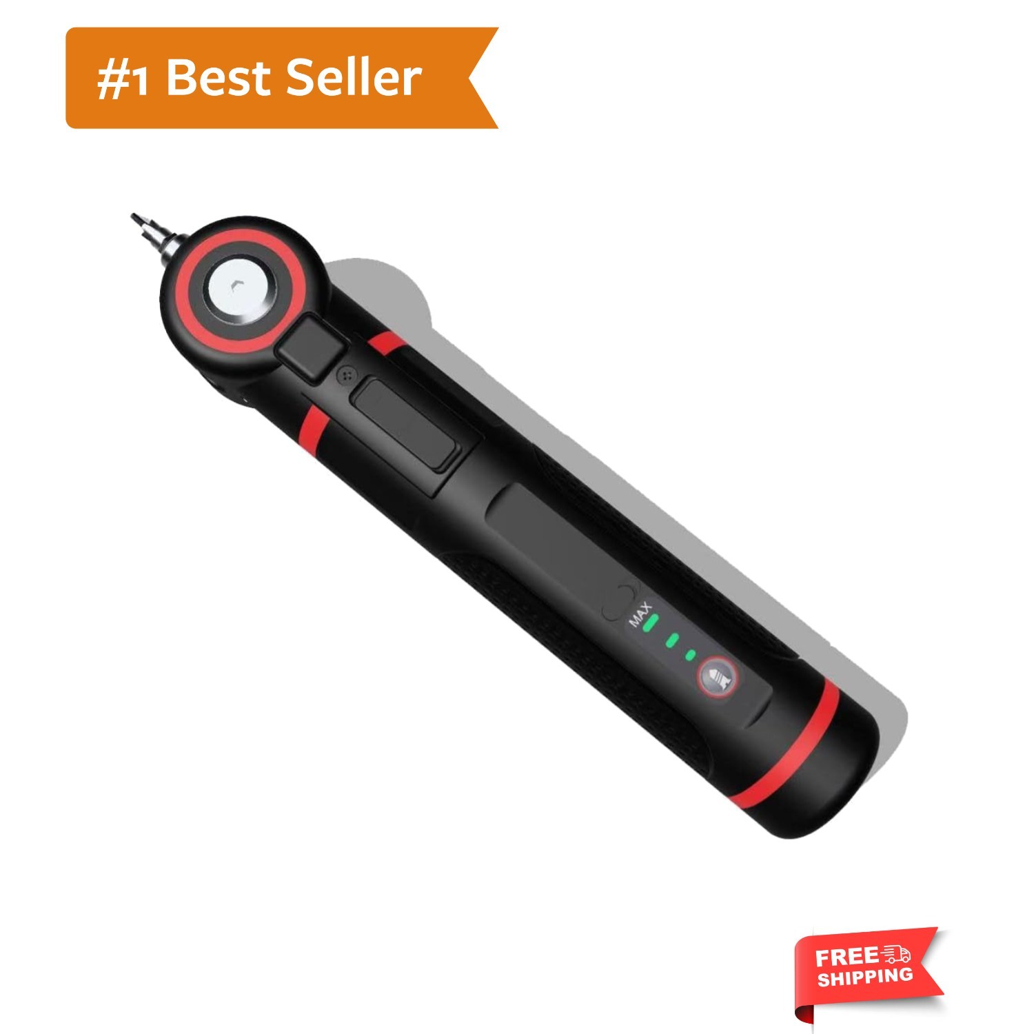 Electric Screwdriver with Pivoting Head 3-Positions 0/45/90°, 5N.m Torque & 3…
