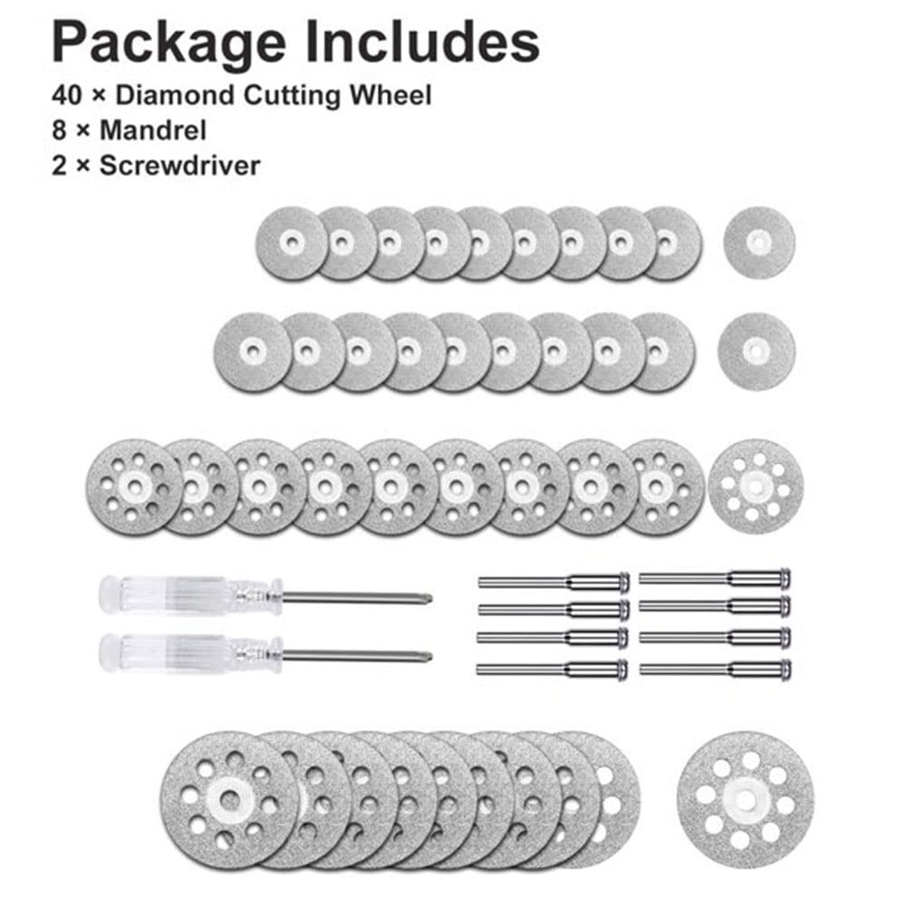 50x Diamond Cutting Wheel For Dremel Rotary Tool Die Grinder Metal Cut Off Disc