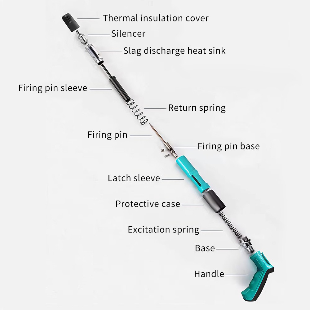 Concrete Nail Gun Kits With 100 Nails Wall Fastening Tool Portable Nail Machine