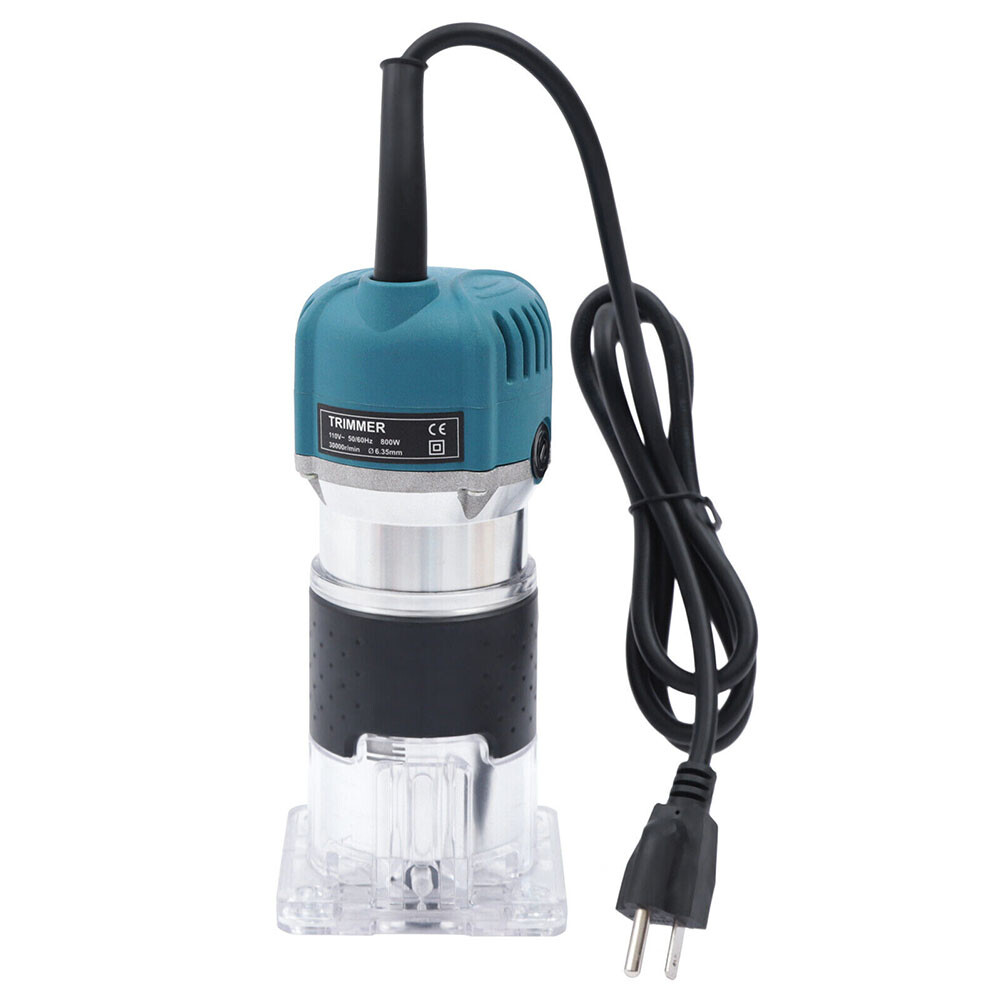 Compact Wood Router Tool Electric Hand Trimmer Set 6 Variable Speed