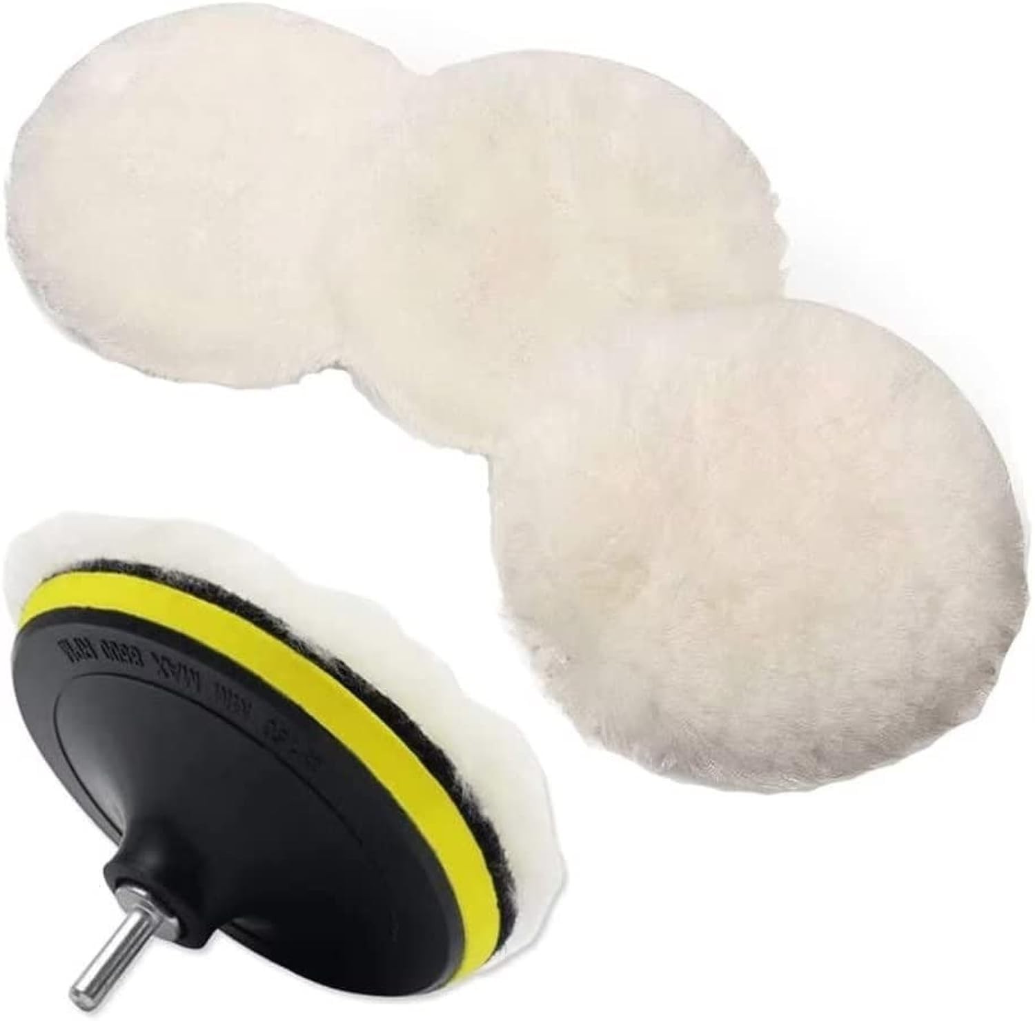 6 Pcs 6 Inch Wool Polishing Buffing Pad Polishing Buffing Wheel for Drill Buf…