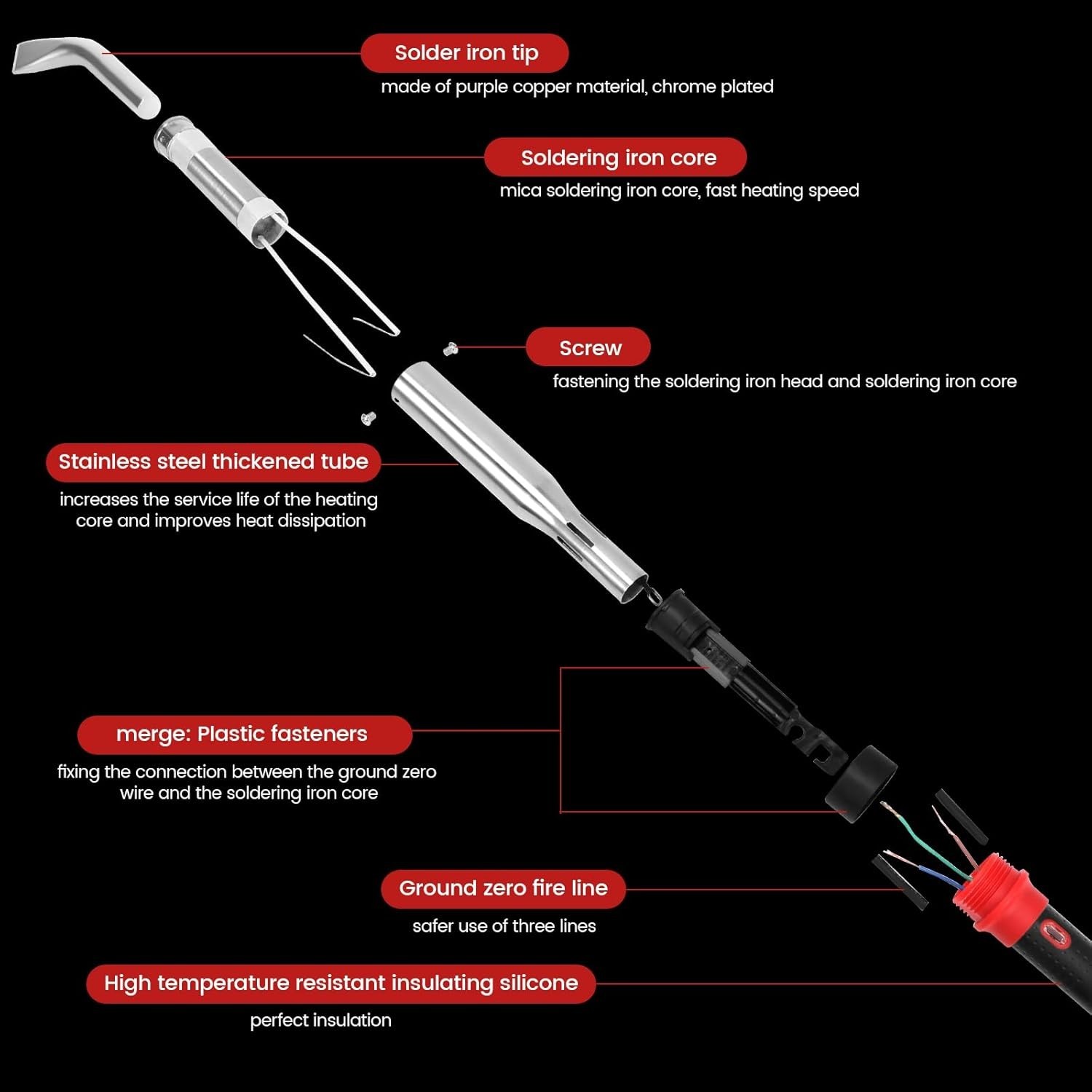 Professional 300W Soldering Iron – Easy Operation for Metal Welding & DIY Tasks