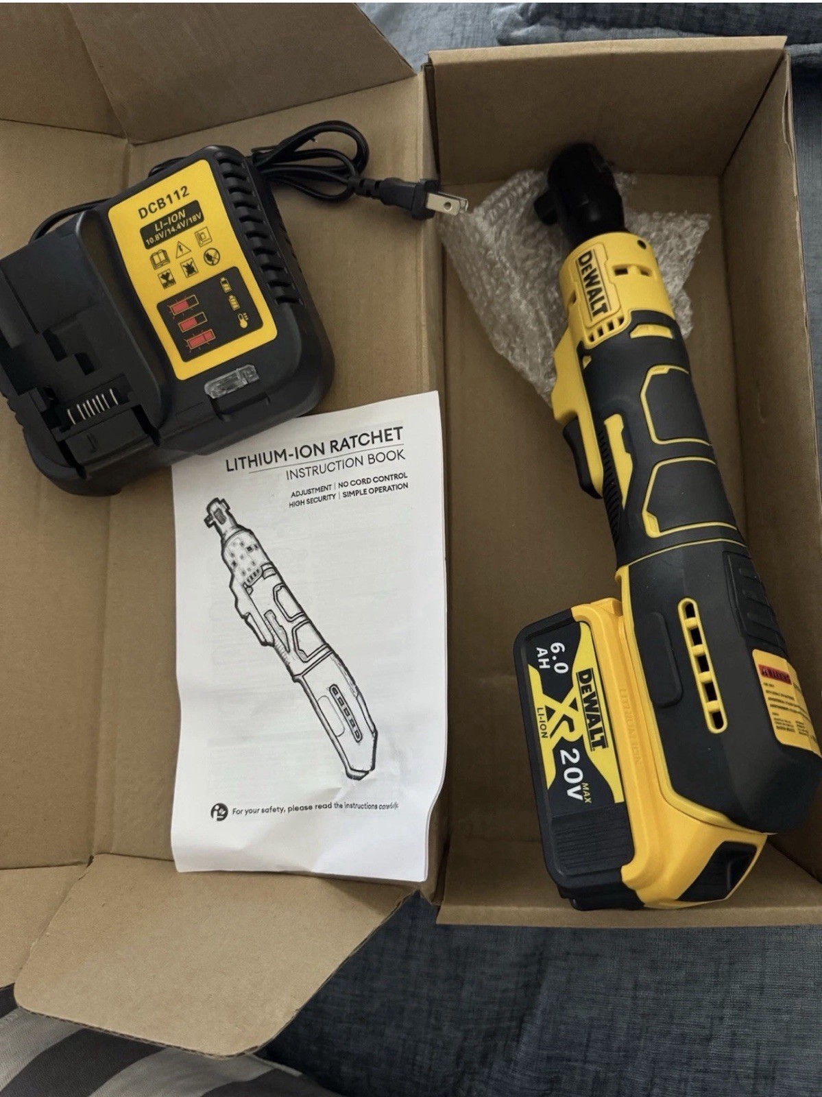 Dewalt 20v Angle Impact Wrench DCF512B. 1/2 Inch – With battery and charger