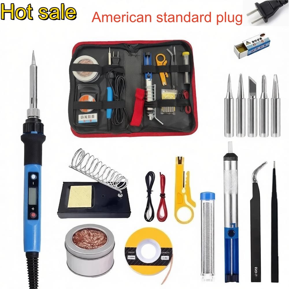 Electric Soldering Iron Welding Gun Tool Kit Solder Wire Desoldering Pumps US