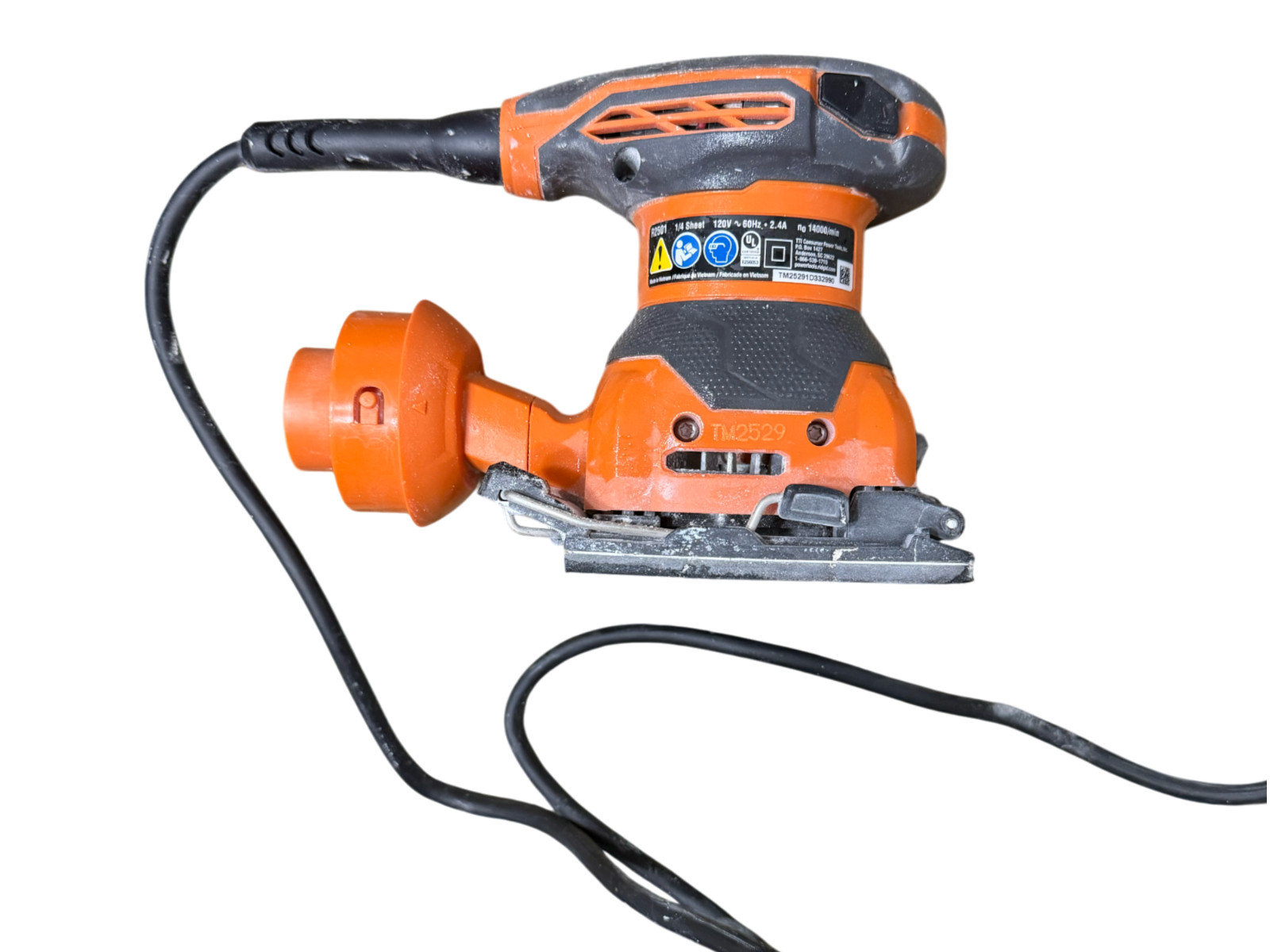 RIDGID 1/4 Sheet Sander with AIRGUARD Technology (R25011)