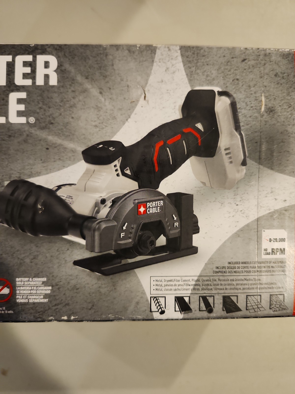 NEW Porter-Cable PCCM300B 20V MAX Brushless 3-inch Cut-Off Tool (Tool Only)
