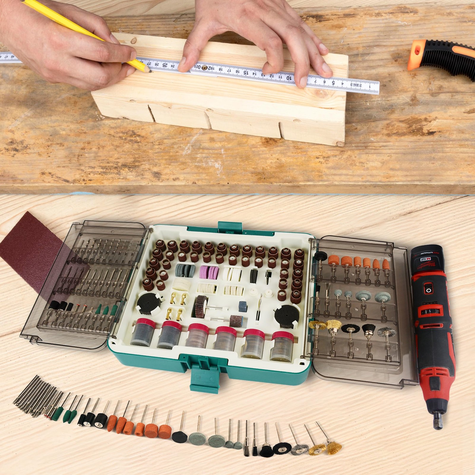 Rotary Tool Accessories Kit – 508PCS Bits for Grinding, Sanding, Cutting,