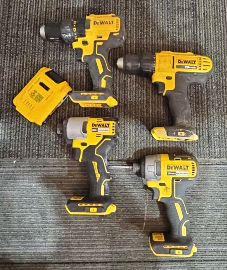 DeWalt Tools DCD771, DCD777, DCF787, DCF840 Impact Driver & Drill Drivers 4 Pack