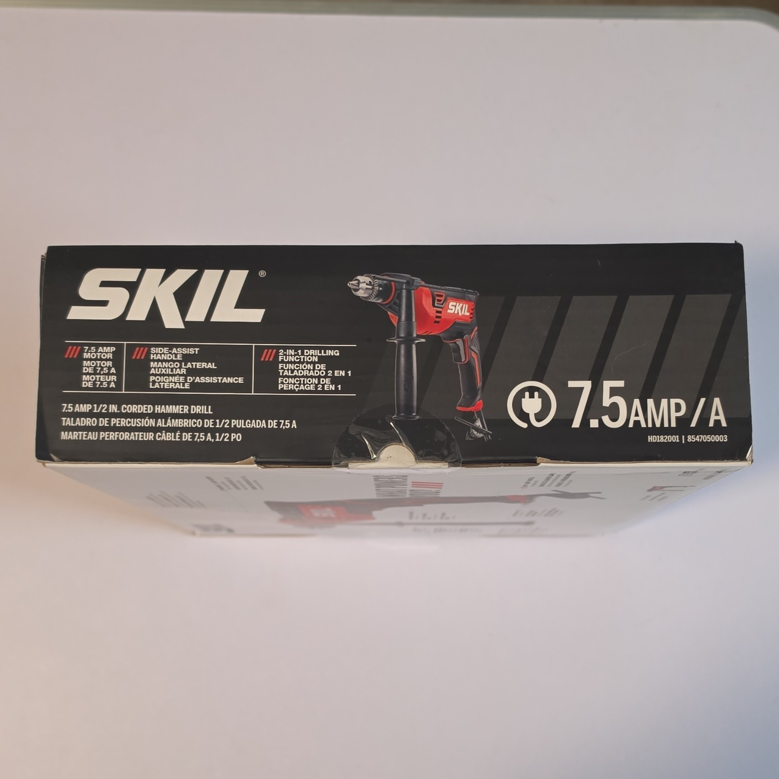 SKIL 7.5 Amp 1/2 in Corded Hammer Drill HD182001 Red/Black Keyed Chuck