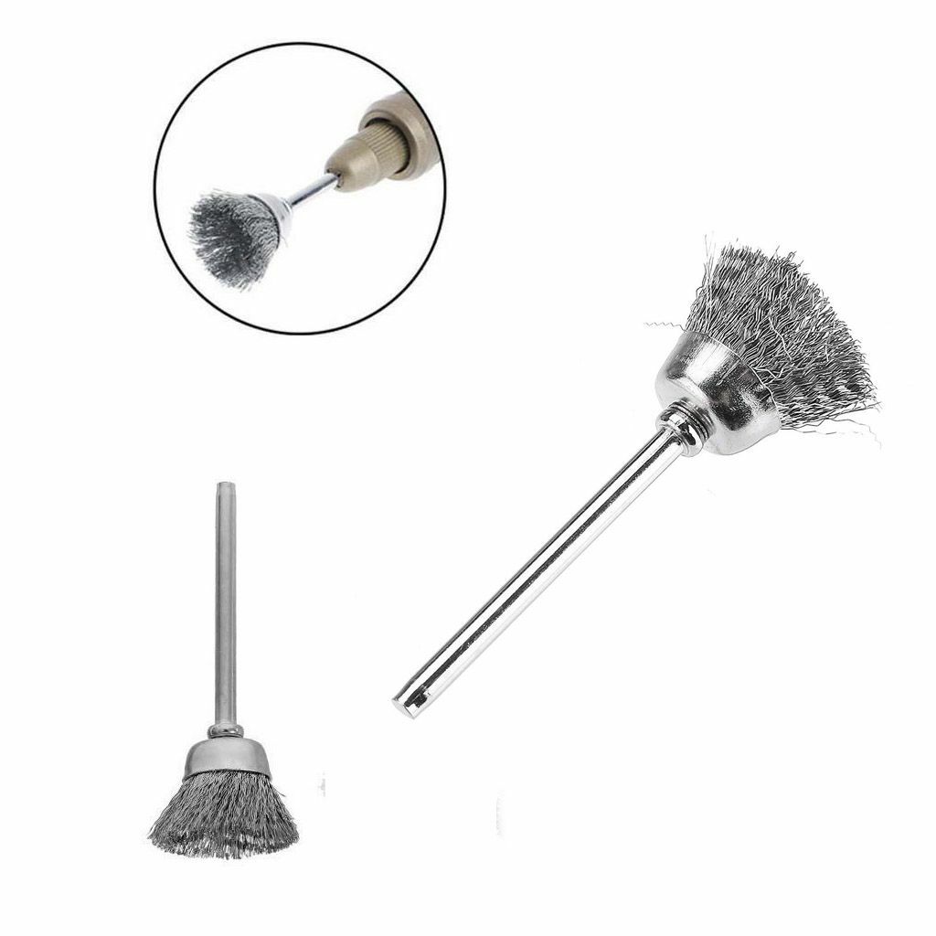 5-30PC Wire Brushes Stainless Steel Dremel Tool Rotary Die Grinder Removal Wheel