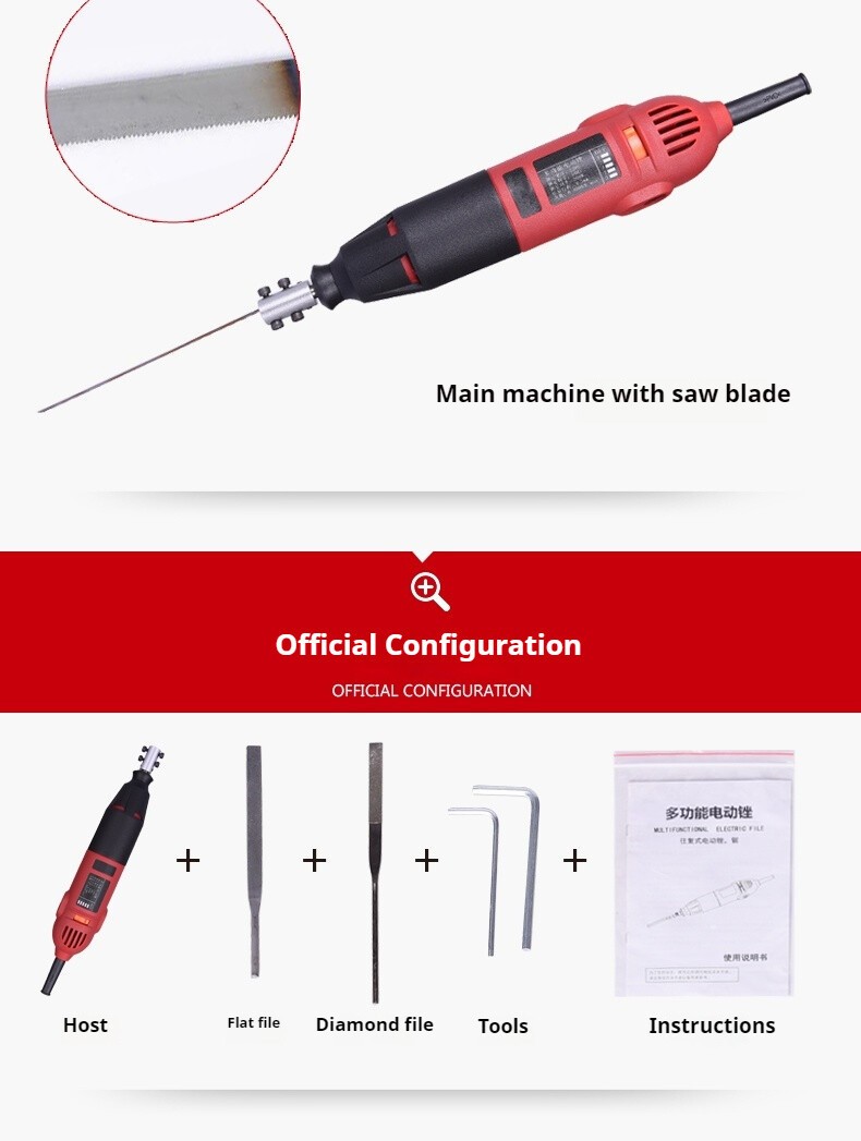 Electric Reciprocating File Metal Steel Trimming Polishing Sanding Grinder Tool