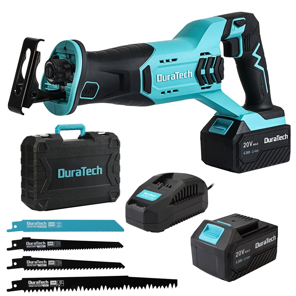 DURATECH Cordless Reciprocating Saw 20V 4.0Ah Battery 3000SPM 7/8&Prime; Stroke Length