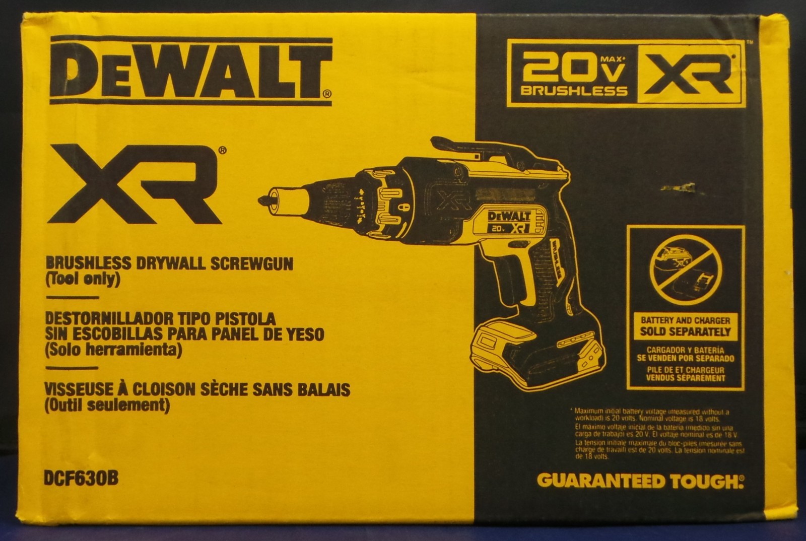 DEWALT DCF630B 20V MAX XR BRUSHLESS DRYWALL SCREWGUN Tool Only BRAND NEW