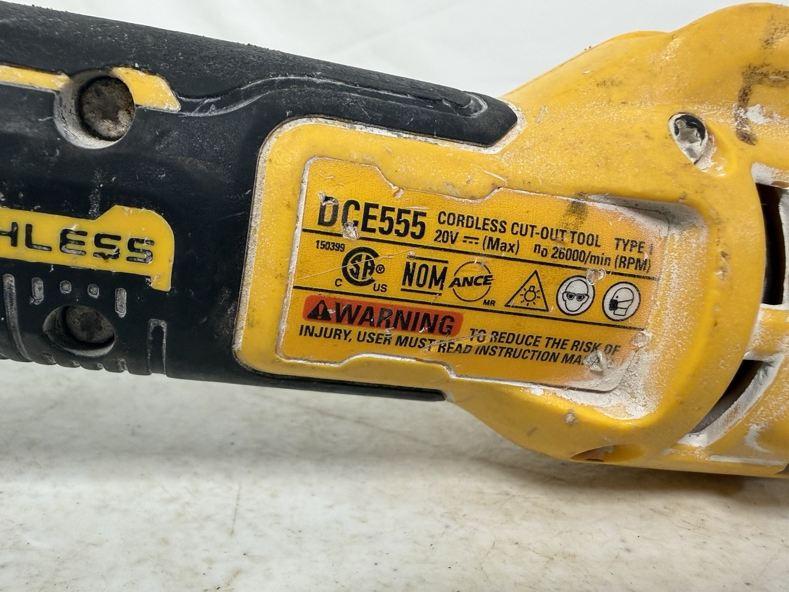 DEWALT XR 20V Lithium-Ion Cordless Rotary Drywall Cut-Out Tool TOOL ONLY DCE555