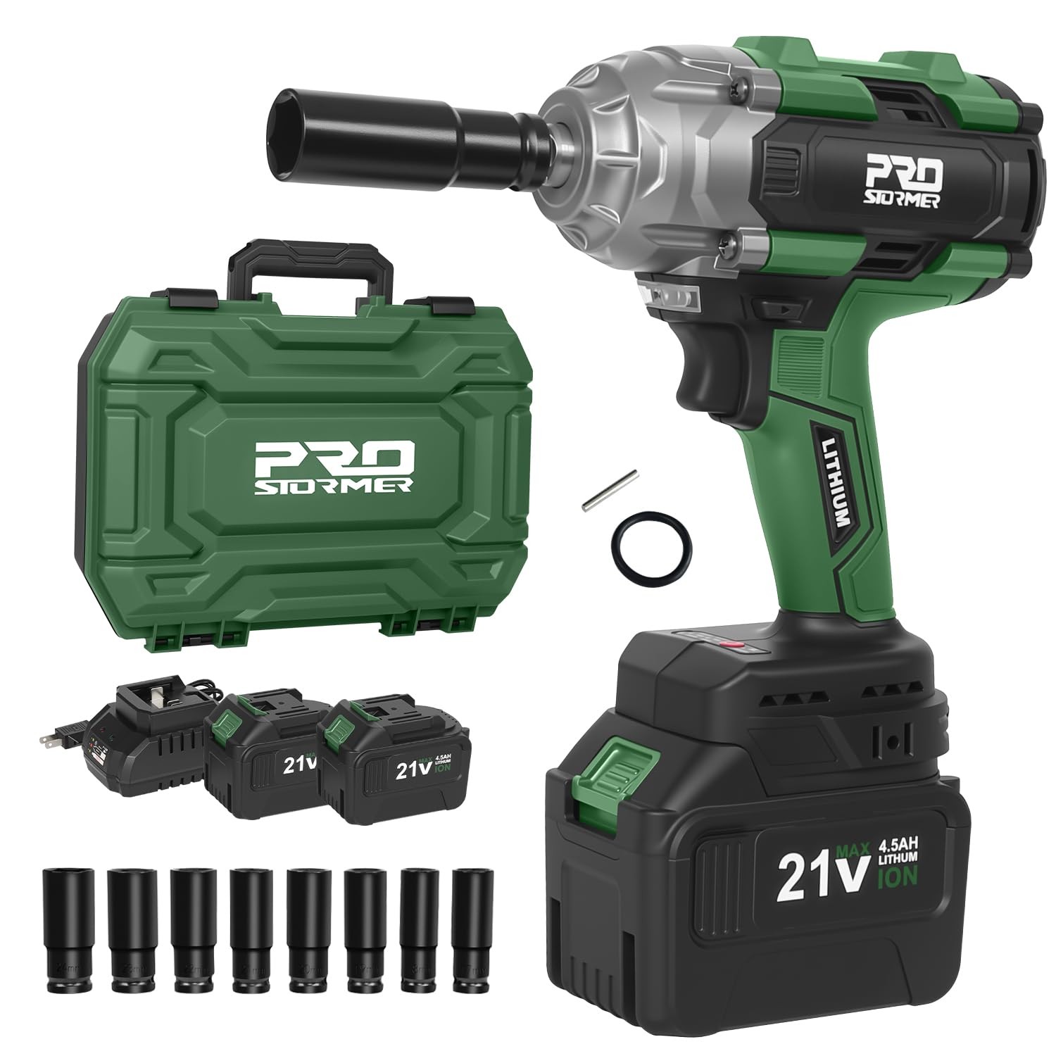 800N.m(590Ft-lbs) Cordless Impact Wrench, 1/2&Prime; Brushless High Torque Impact G…
