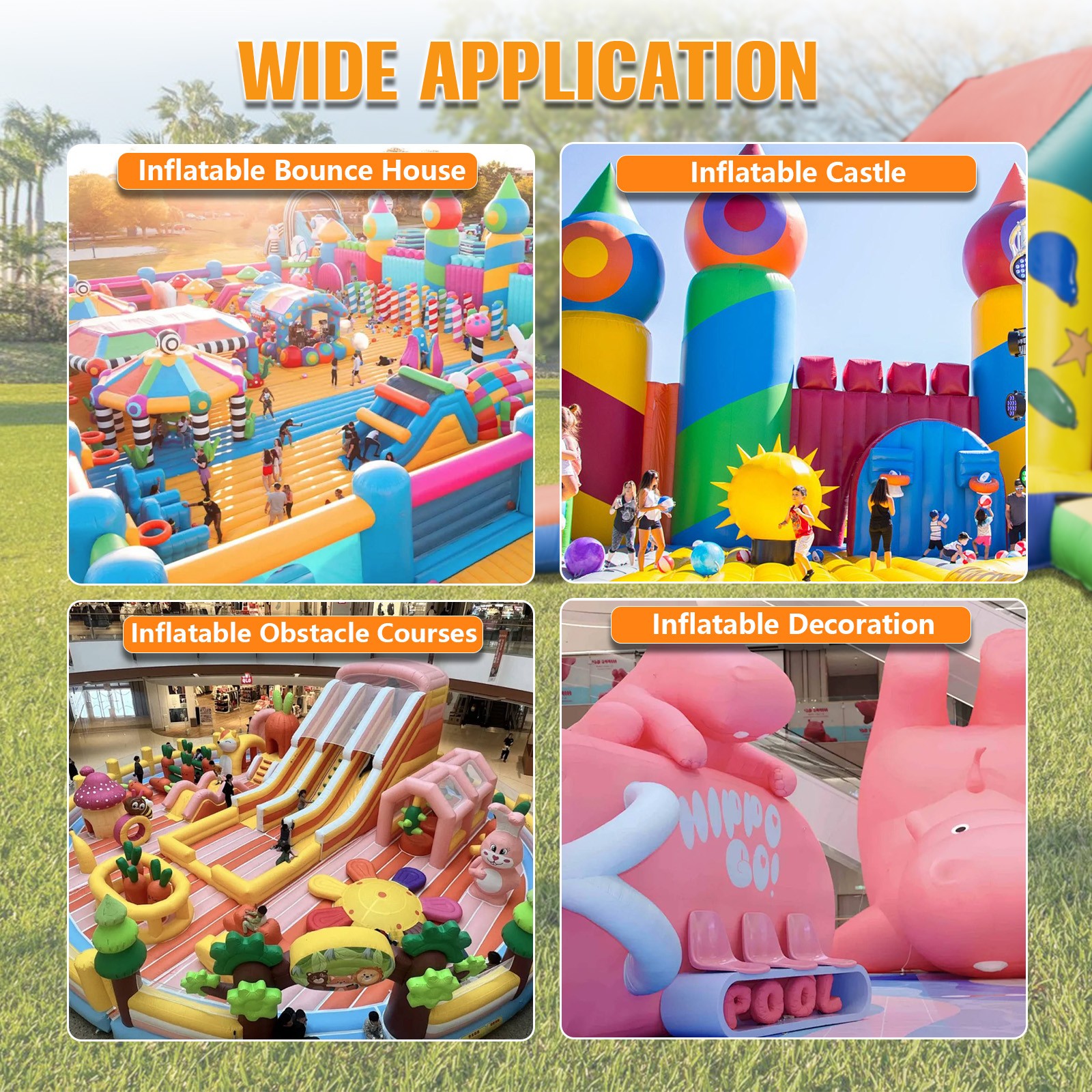 1500W 2 HP Outdoor Commercial Air Blower Fan Inflatable Bounce House Portable