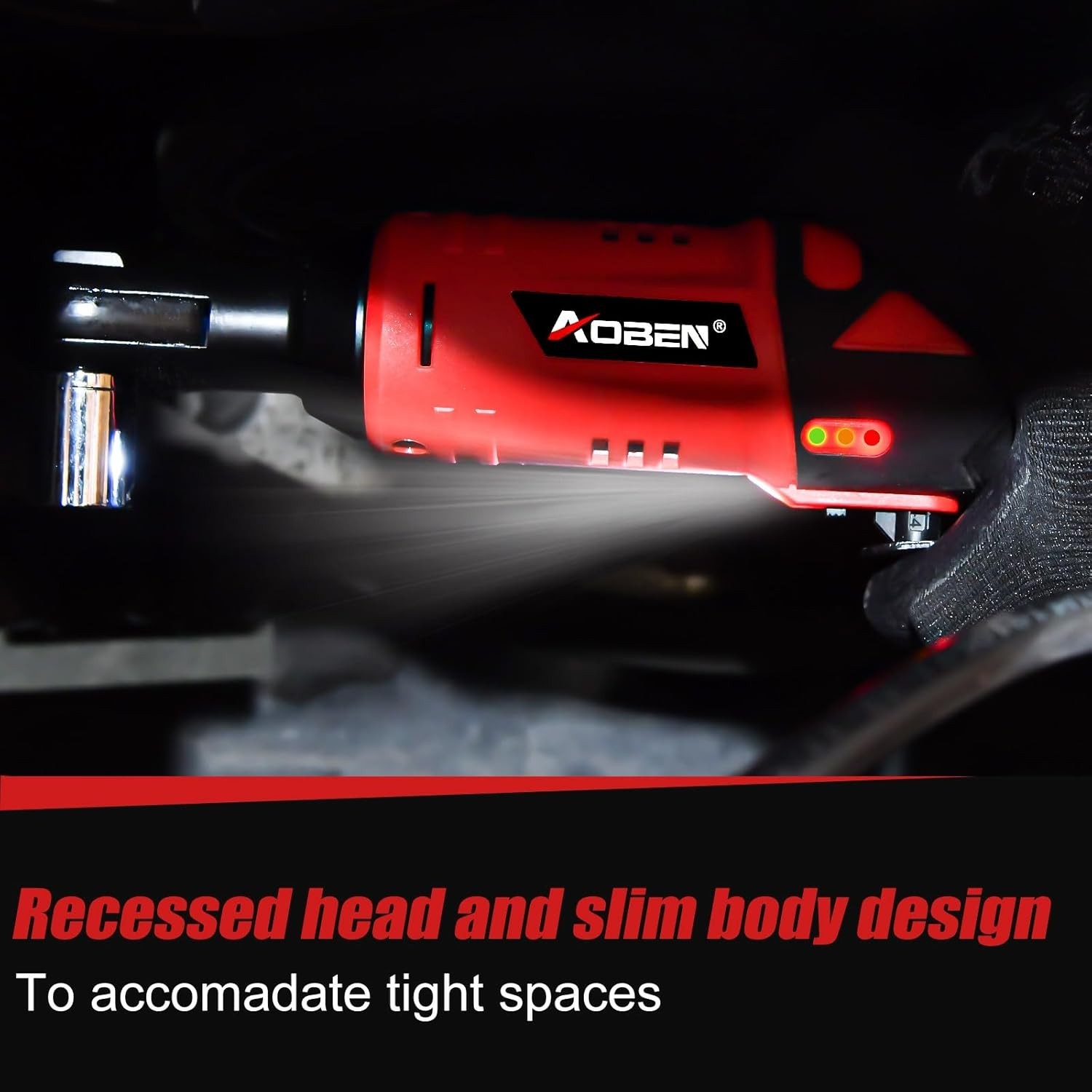 Efficient Cordless Ratchet Wrench Kit – LED Power Indicator