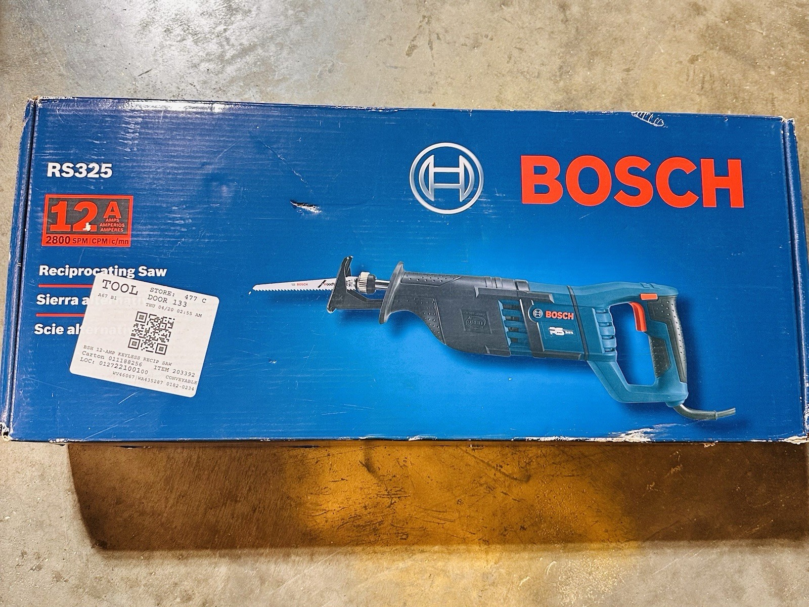 Bosch RS325 120-Volt 12-Amp Reciprocating Saw – US — Brand New in Box