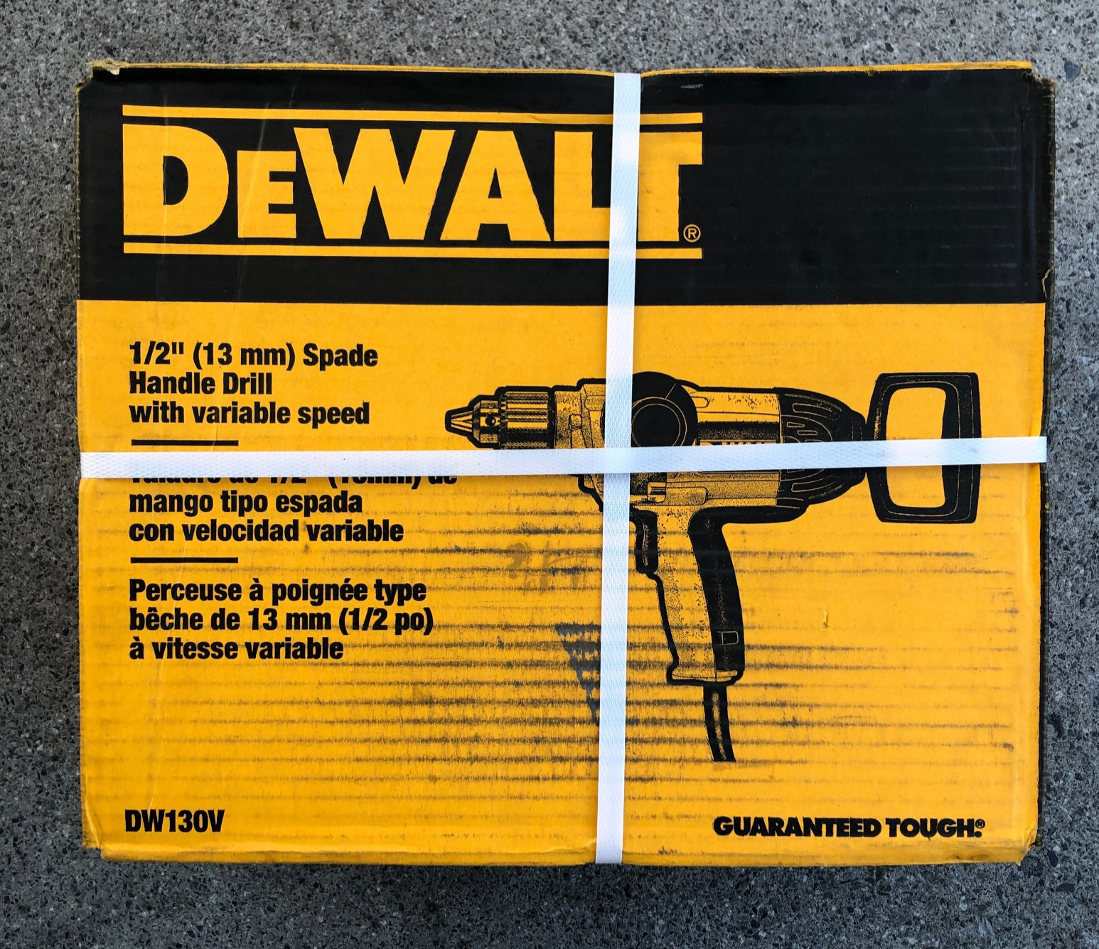 DeWalt DW130V 9 Amp 1/2&Prime; (13mm) Electric Spade Handle Drill