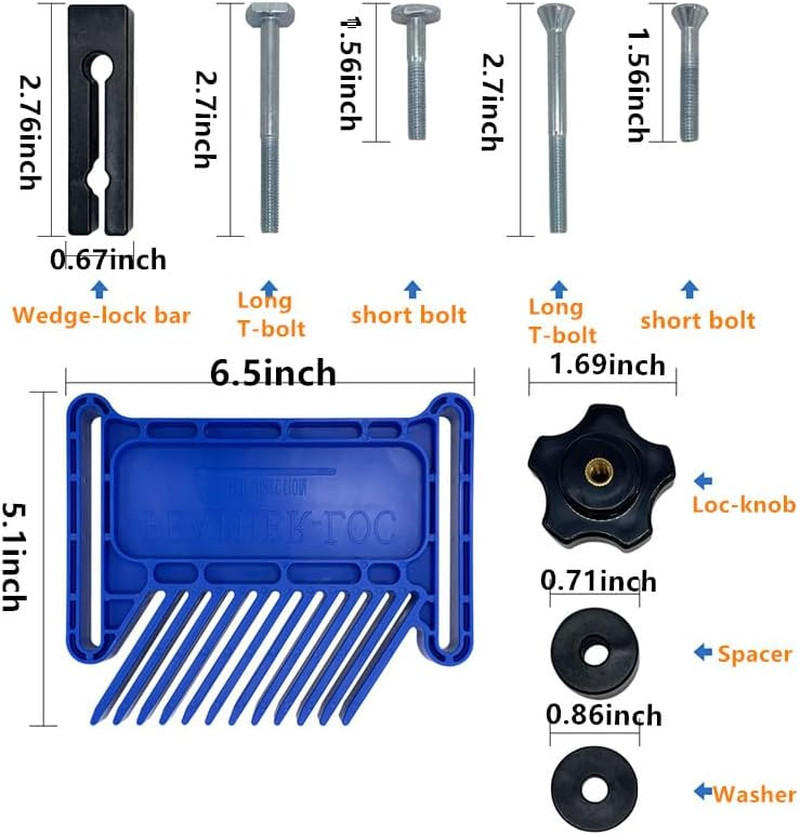 Stackable Featherboard 2-Pack – Table Saw, Router & Band Saw Safety Tool, Miter/