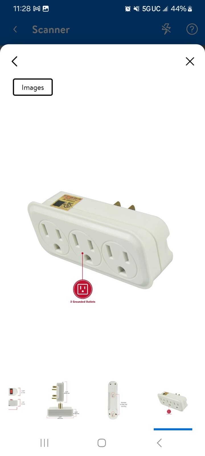 HYPER TOUGH 3 PIECE POWERSTRIP SET 4 OUTLET 2YEAR LIMITED WARRANTY