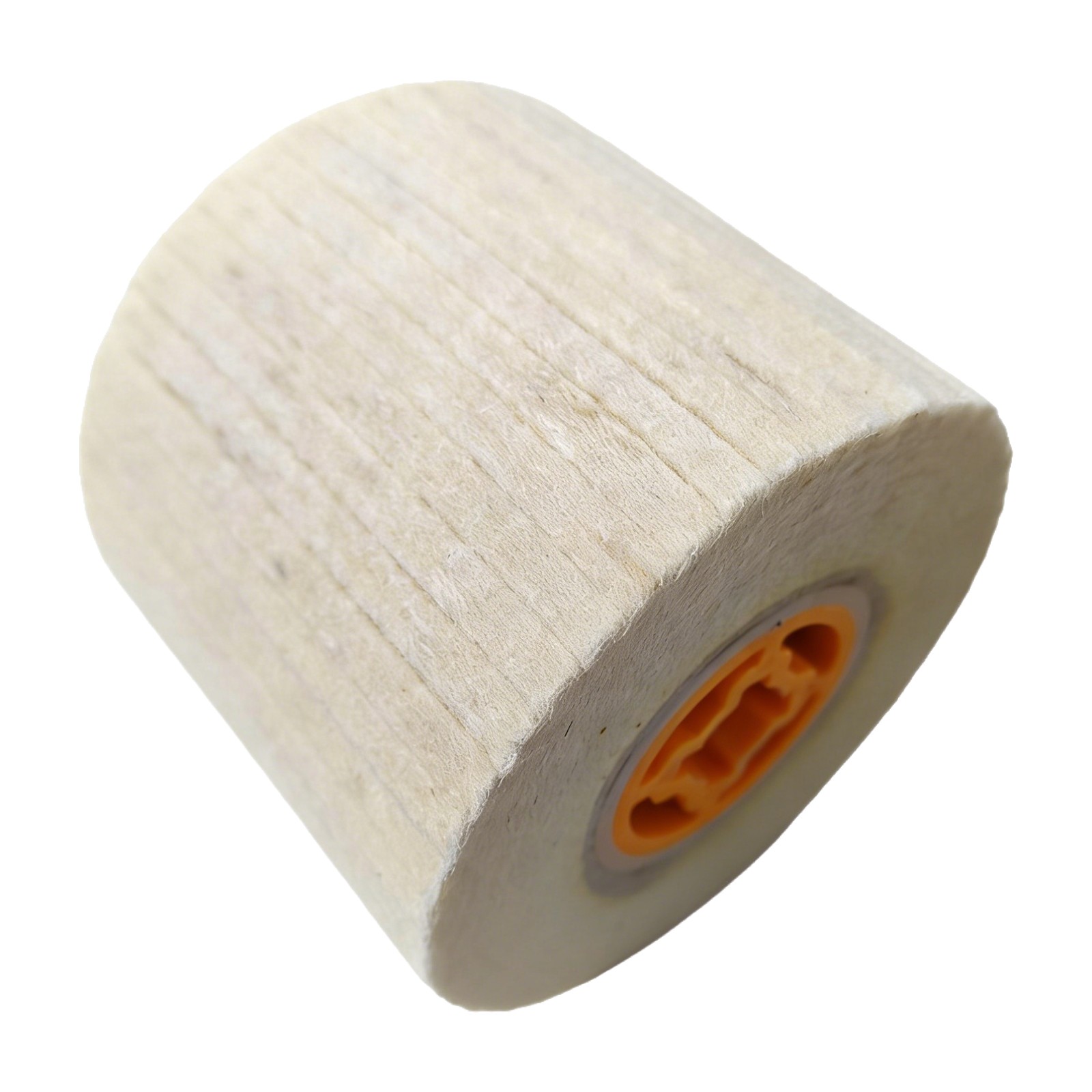 Wool Fibre Polishing Wheel, White Wool Buffing Wheel, 0.75 Inch Hole Diameter