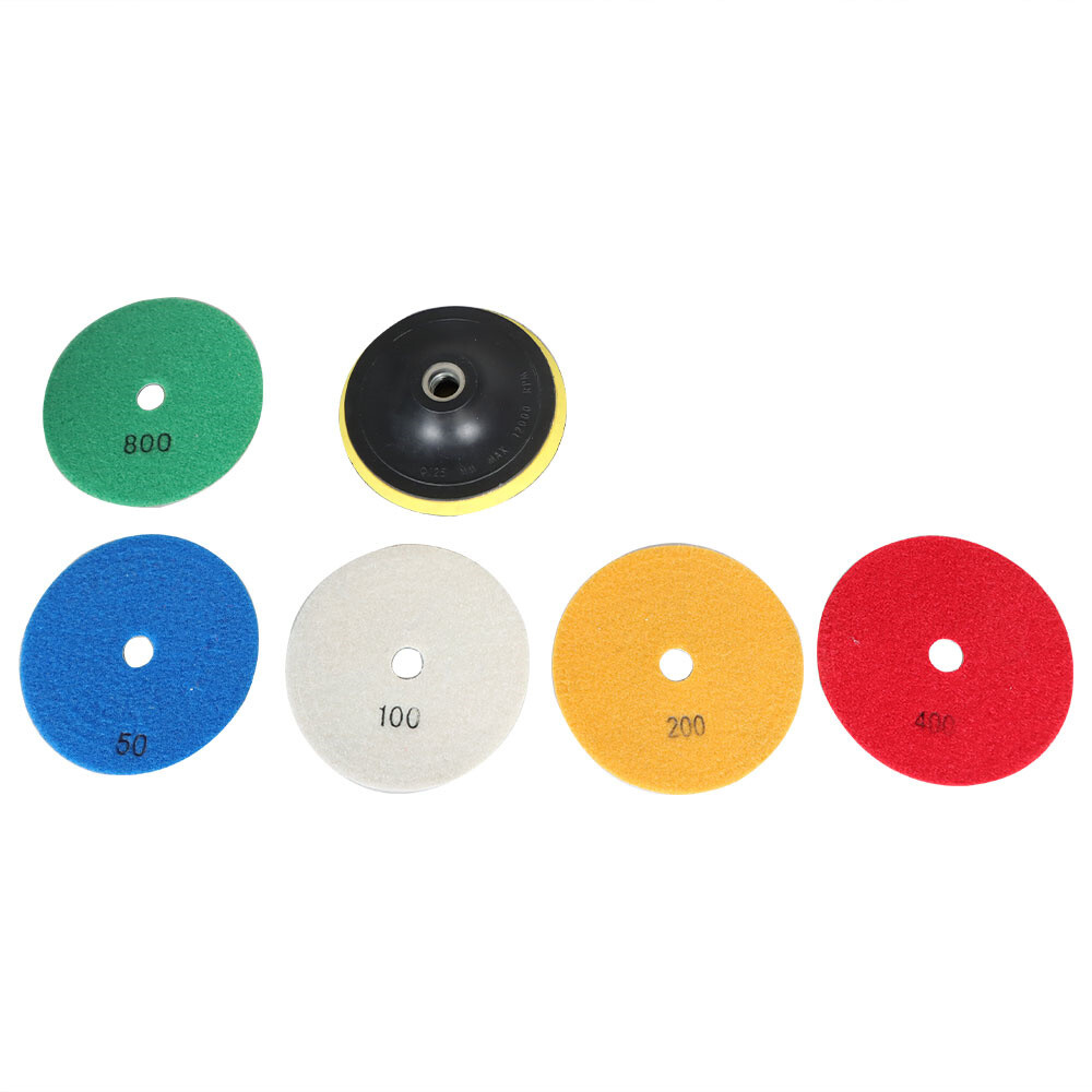 For Marble Quartz Stone Polishing 5&Prime; Diamond Concrete Wet Dry Polishing Pad Set