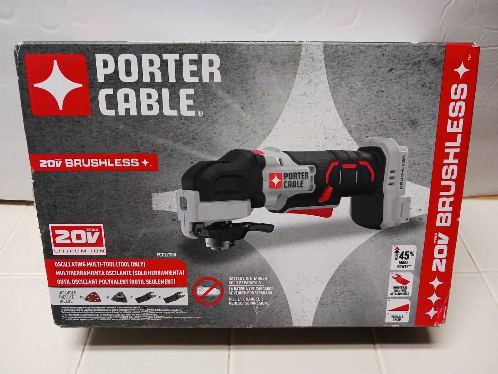 Porter Cable Max 20V Brushless Oscillating Multi-Tool (Tool Only) PCCE720B New