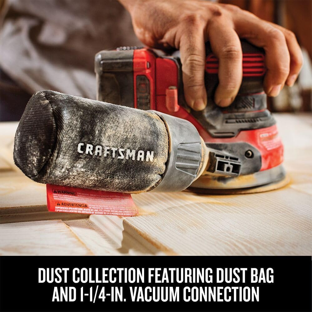 V20 Orbital Sander, Cordless, 12,000 OPM, Bare Tool Only (CMCW220B)