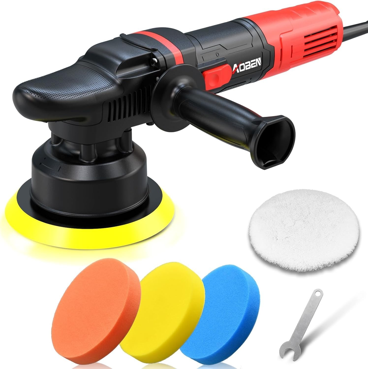 AOBEN 6&Prime; Car Buffer Polisher Dual Action Random Orbital 1000-4500rpm Kit