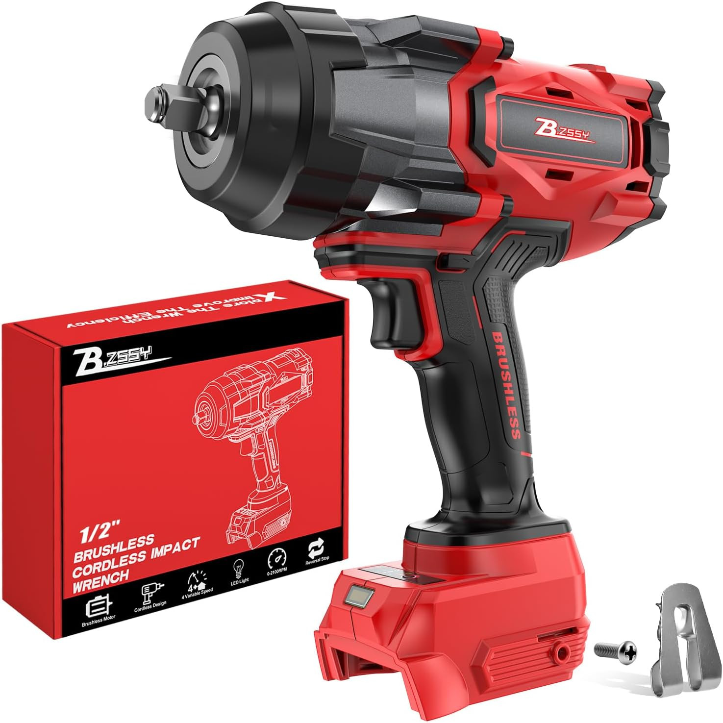 Cordless Impact Wrench Compatible with Milwaukee 18V Battery, 1/2 » 1700FT-LBS 2
