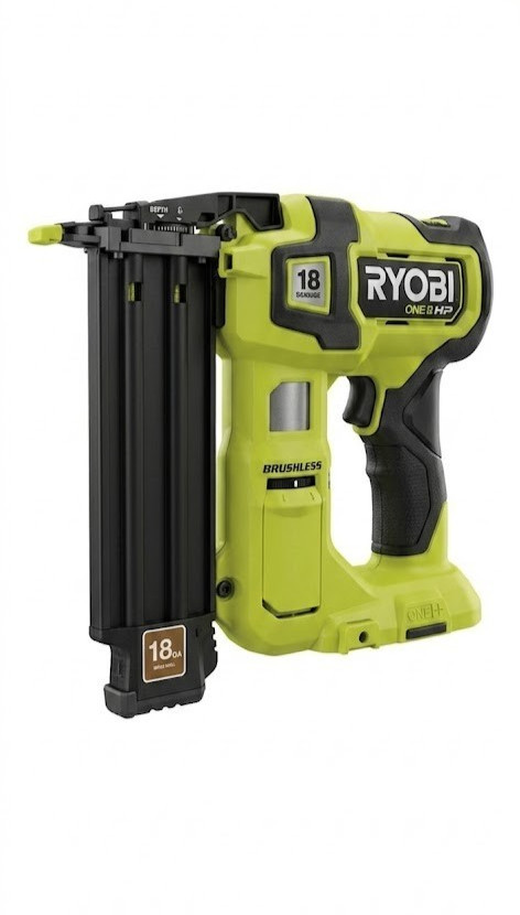 New Ryobi 18V ONE+ HP Brushless 18GA Brad Nailer Cordless AirStrike Tool P322