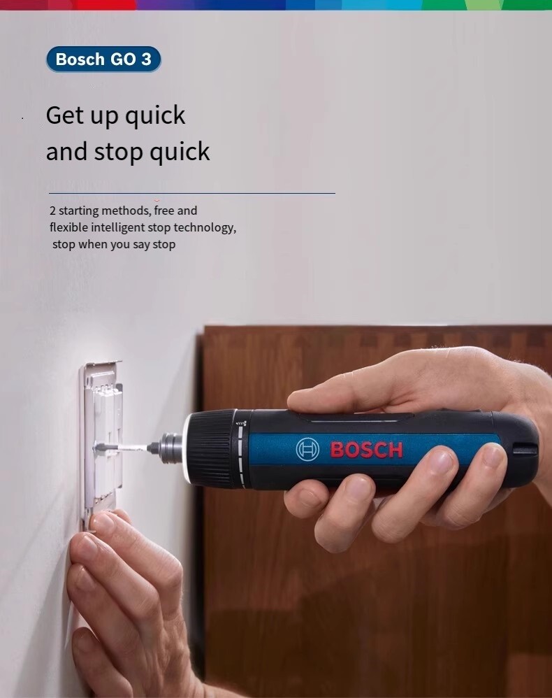 NEW For Bosch GO 3 Professional Kit, Lithium-ion Cordless Screwdriver + Case