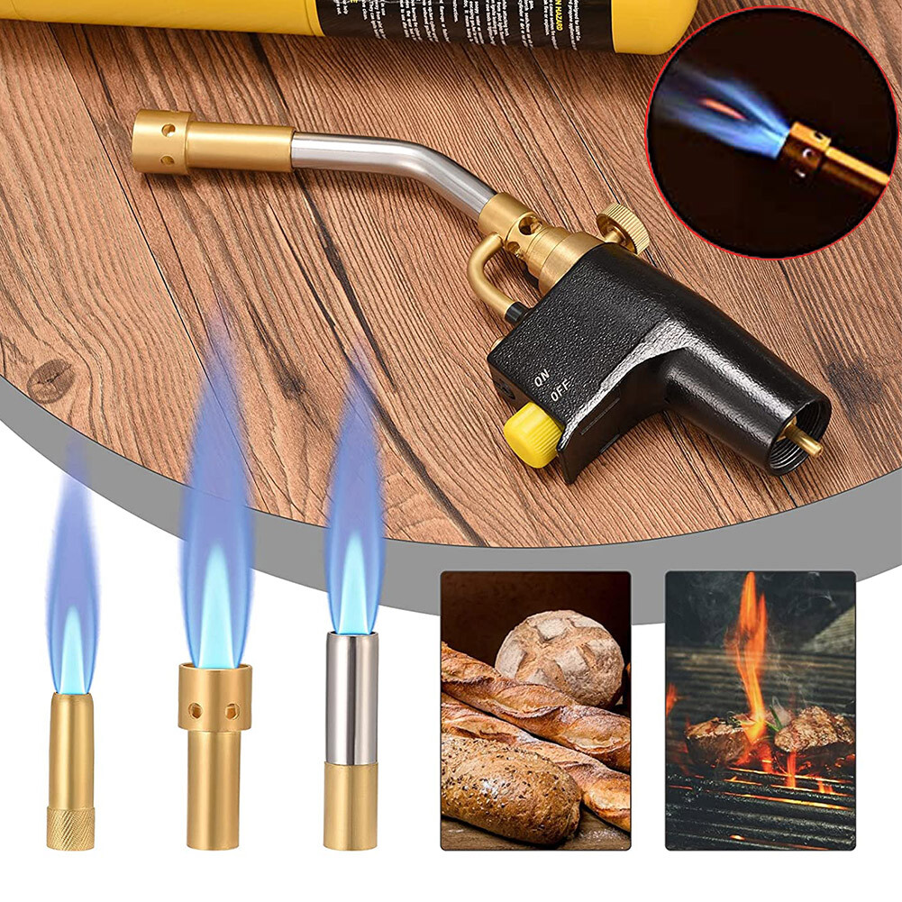 For TS8000 Trigger Start Brass Mapp Gas Torch High Intensity Propane Torch+3Tips
