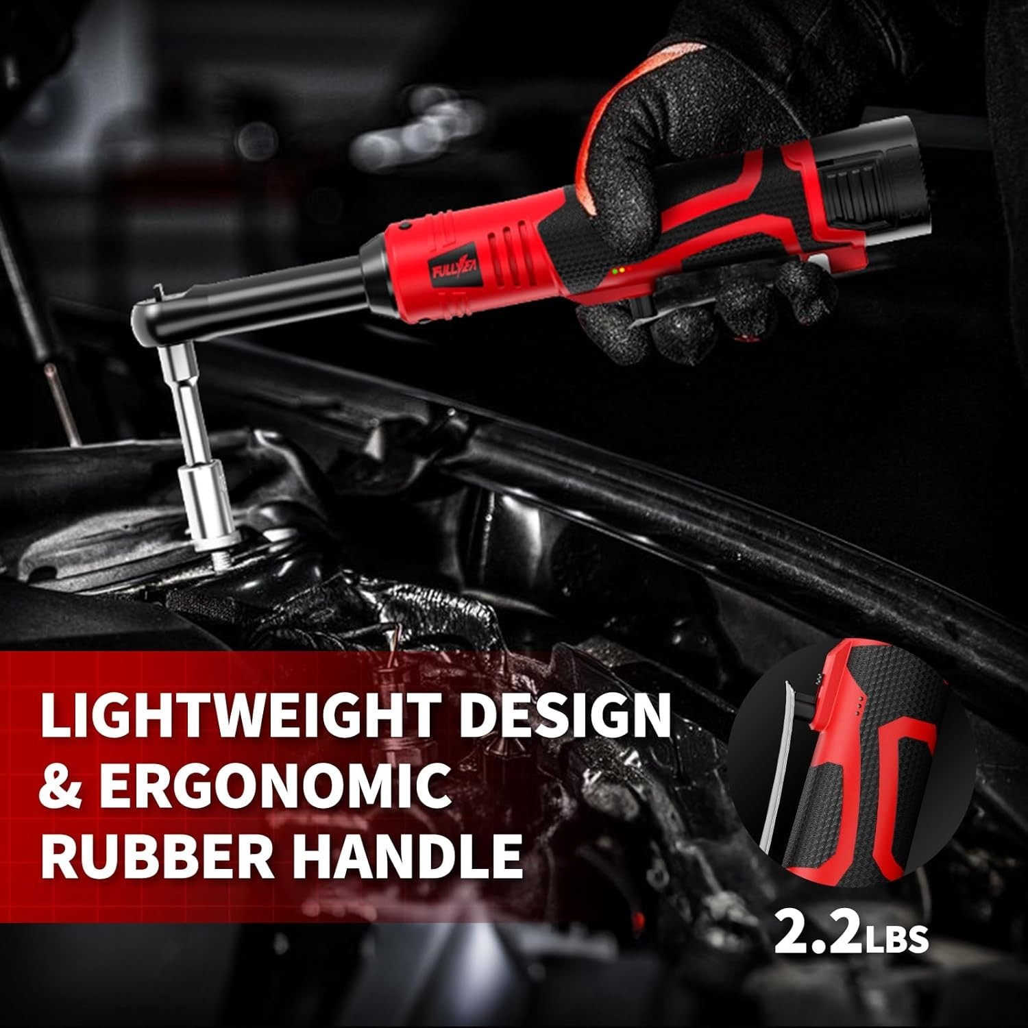 Fullyea Electric Ratchet Wrench Set – 40 ft-lbs Torque, 16.8V Cordless Power