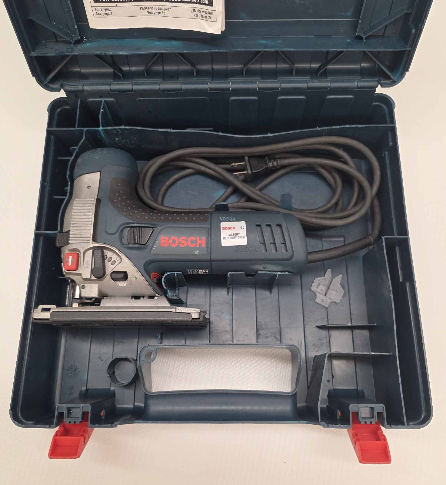 Bosch 1591EVS 120V 60Hz Barrel Grip Type Corded Jigsaw + Hard Case & Manual