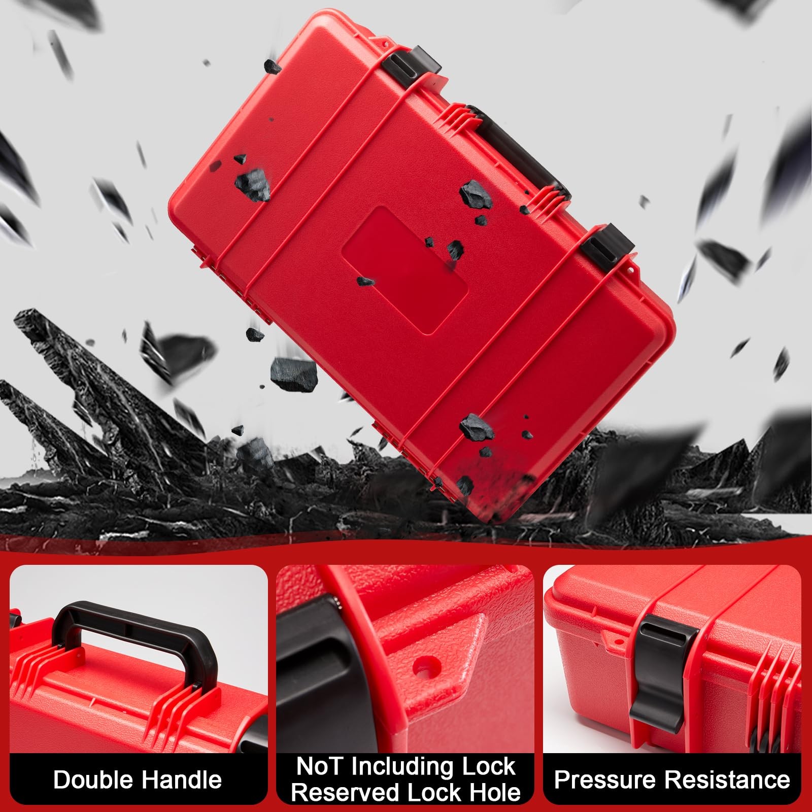 Hard Shell Case for Milwaukee Grease Gun | Fits M18(2646-20) / Red