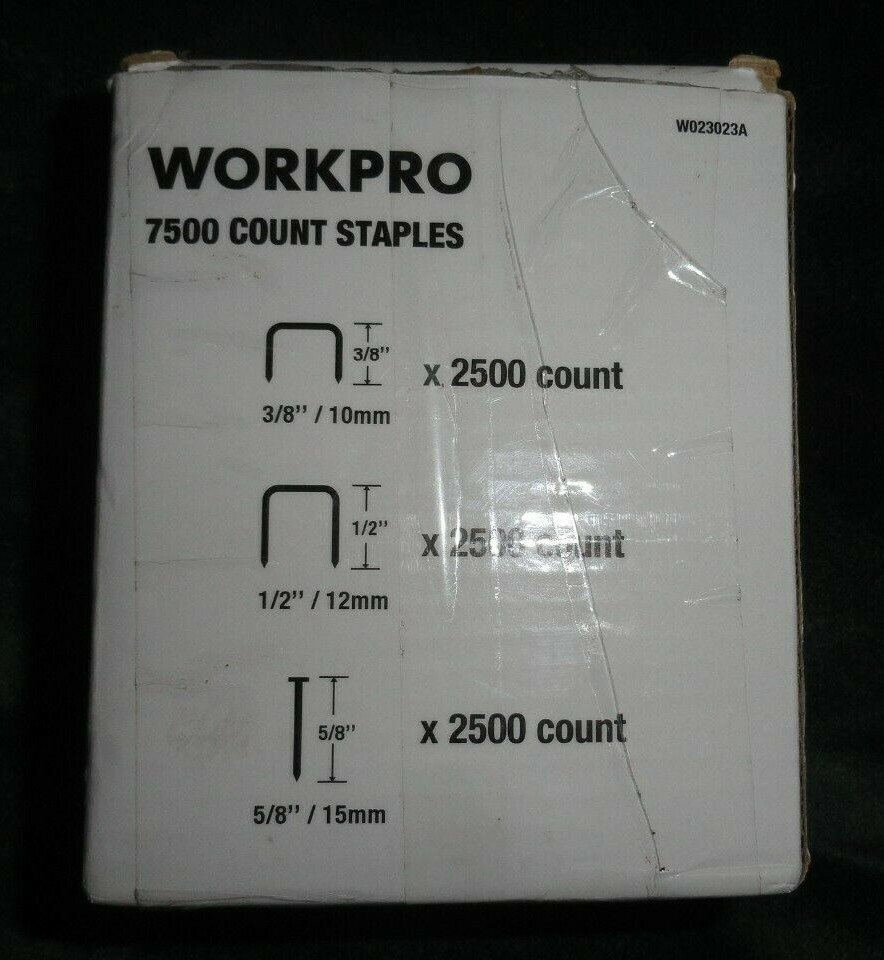 New WorkPro 7500 Count Staples / Nail W023023A 3/8 1/2 5/8