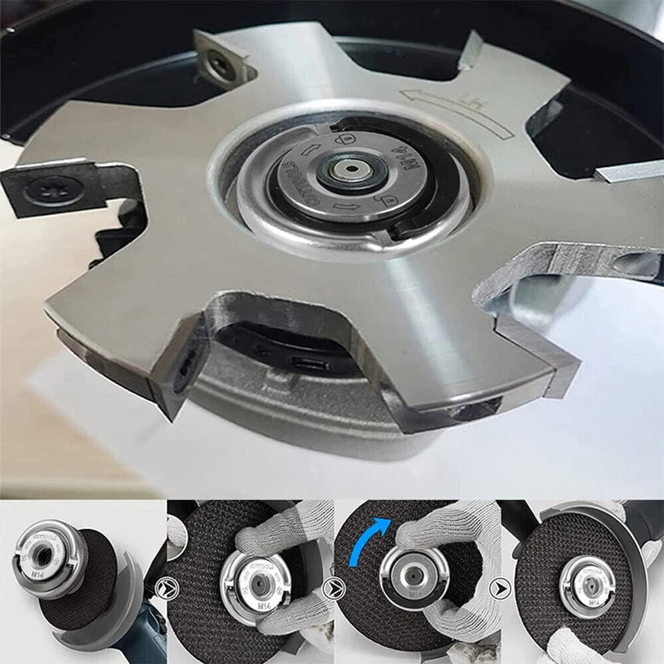 2PCS M14 Quick Release Angle Grinder Flange Lock Nut Clamp for Grinder Disc