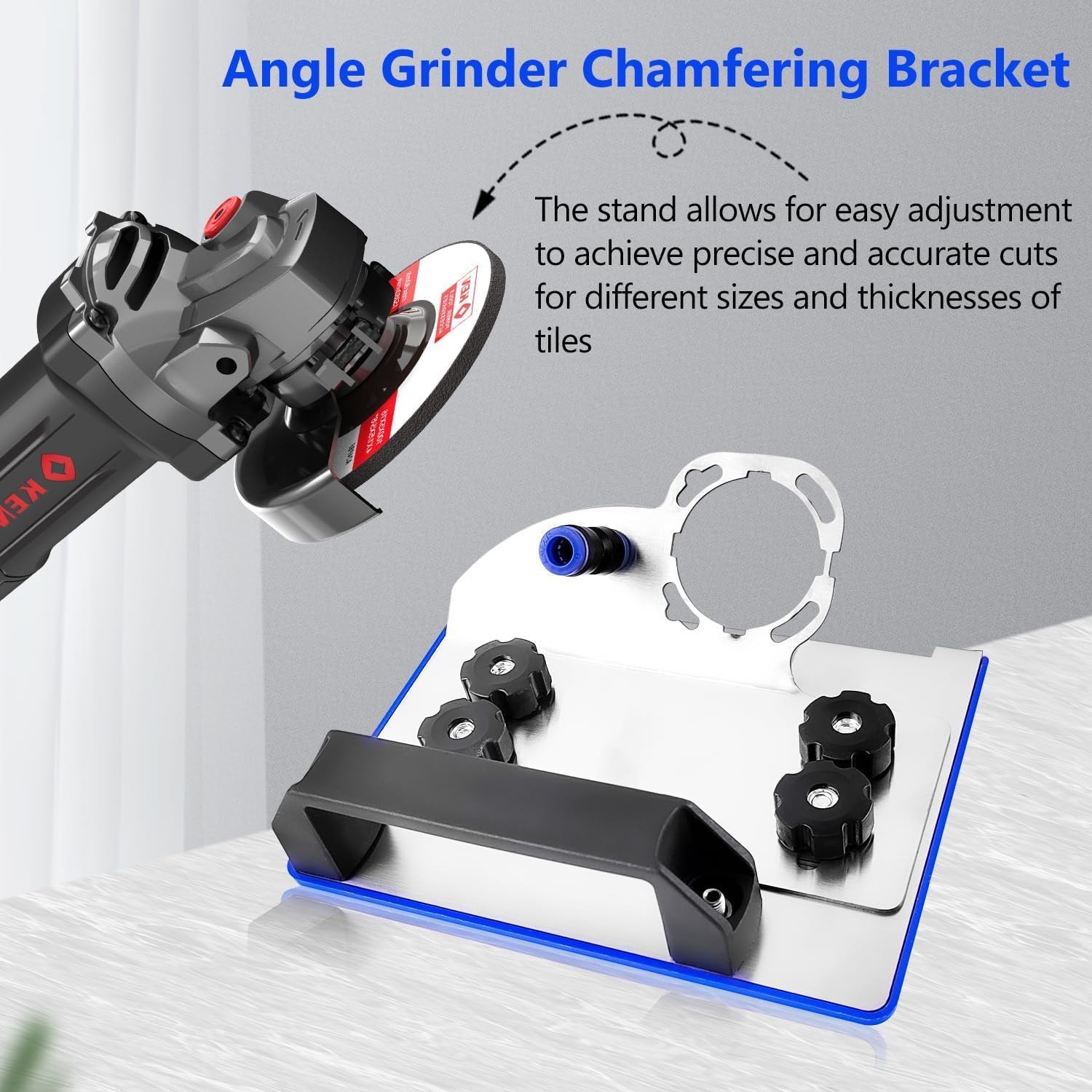 45 Degree Tile Chamfering Tool Angle Grinder Stand Fits 100 Type Precise Cutter