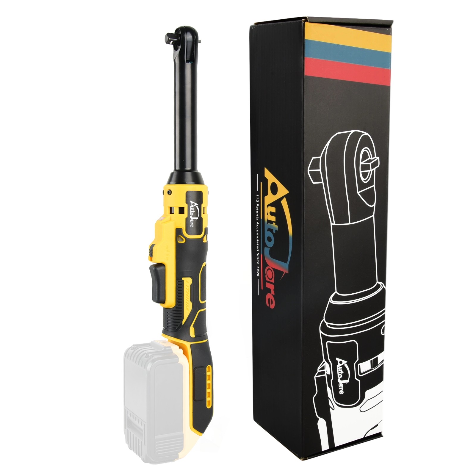 Brushless Cordless Ratchet Wrench Compatible DeWalt 20V MAX Battery Extended Too